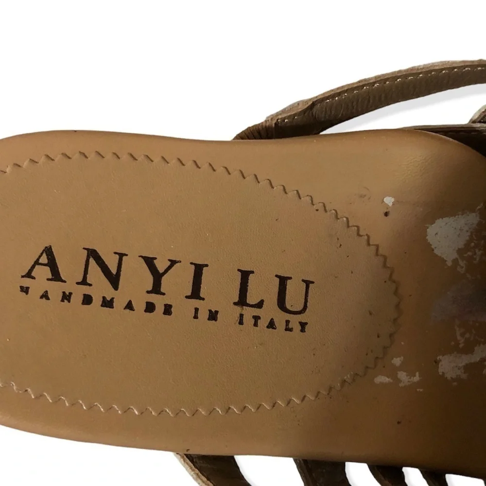 Anyi Lu strappy crisscross wedge sandals